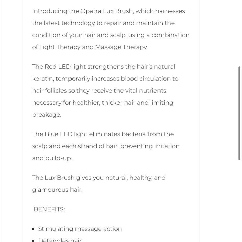 OPATRA Lux Brush! New! Light and massage beauty treatment for hair/scalp - Picture 4 of 9